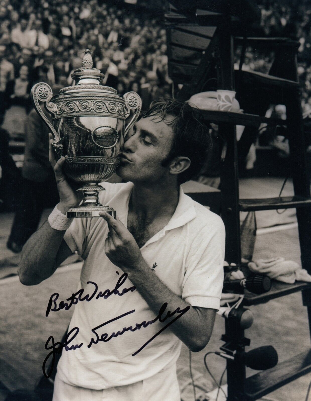 John Newcomb #3 8x10 Signed w/ COA Tennis-Men 032419