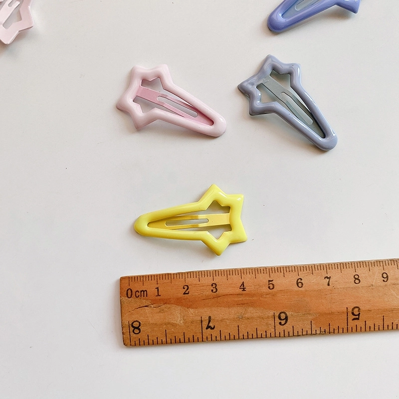 Sweet BB Clip Cream Color Broken Hair Headdress Oil Drop Cute Hair Clip Children’s Bangs Paint Edge Clip Candy Color