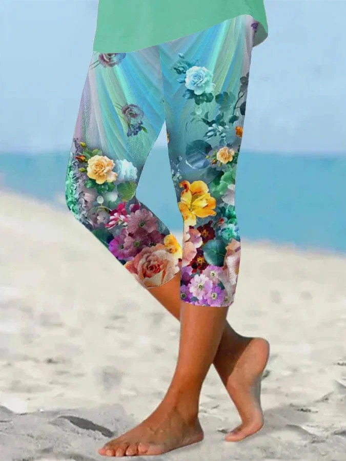 Women's Colorful Floral Print Leggings