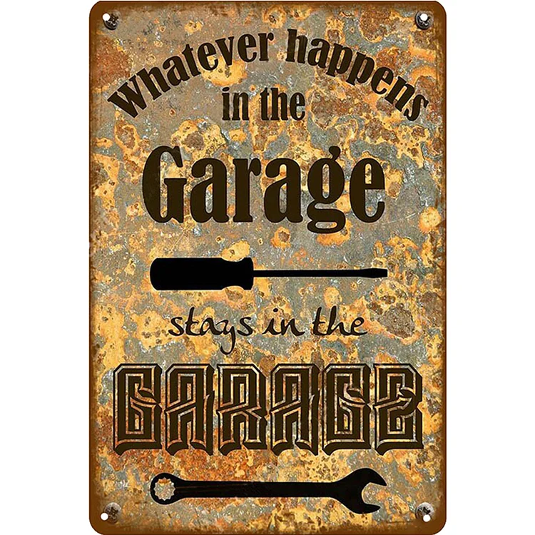 Garage - Vintage Tin Signs/Wooden Signs - 7.9x11.8in & 11.8x15.7in