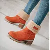 Cosy Winter Premium Women Suede Snow Chunky Ankle Boots
