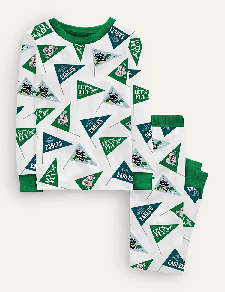 Kid's Let's Fly Eagles Philadelphia Football Pajama Set