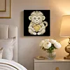DIY Pearl Painting Monkey for Home Wall Decor with Frame(30x30cm)