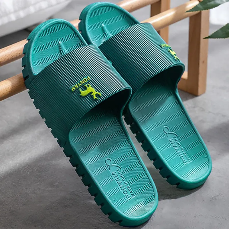 2021 new household bathroom slippers women's summer antiskid men's home plastic soft bottom bath couple women's Slippers