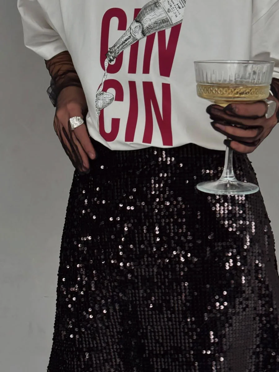 Athvotar Athvotar Sale Of Retro Simple Text Printed T-Shirts In The Summer Free-Round Collar Pure Cotton Short Sleeves