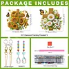 2 pi&egrave;ces de croix et fleurs DIY peinture acrylique en diamant carillon pour adultes peinture 5D en diamant attrape-soleil avec pendentif en cristal double face suspendu diamants peinture artistique cadeau cadeau pour la maison