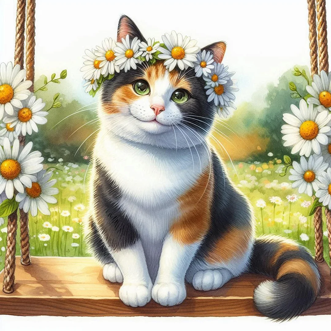 Diamond Painting - Full Round Drill - Cat(Canvas|Canvas|40*40cm)