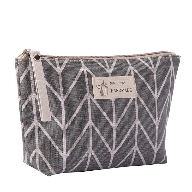 Multifunctional Canvas Makeup Bags Travel Lady Storage Bag Ladies Wash Bag Fabric Zipper Coin Purse Cosmetic Storage Bag
