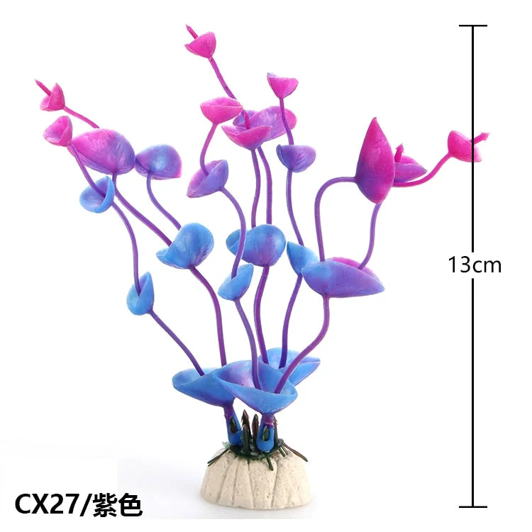 1PCS PVC Fish Tank Decoration Simulation Artificial Trumpet Environmental Aquarium Accessories Simulation Fake Aquatic Plants