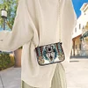 DIY Wolf Diamond Painting Leather Crossbody Chain Bag