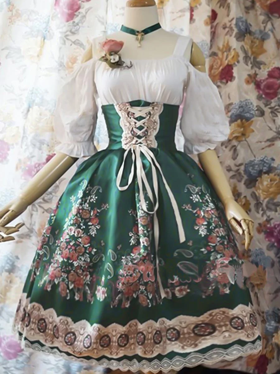 Gothic Dresses Vintage Floral Goth Lolita Dress