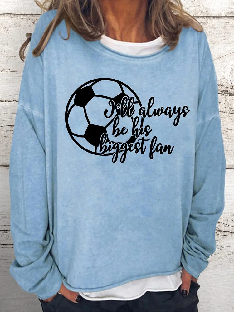 football Women Loose Sweatshirt-Annaletters