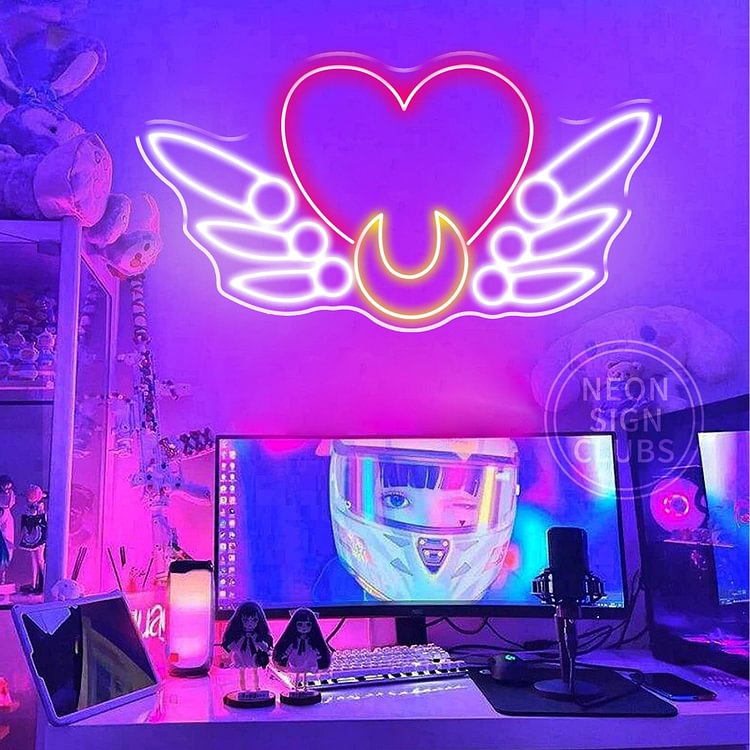 Anime -Sailor Moon Neon Sign , Neon Light Sign Bedroom Game Room wall decor art LED Neon Sign,Graduation gifts,Kids room Light Decor