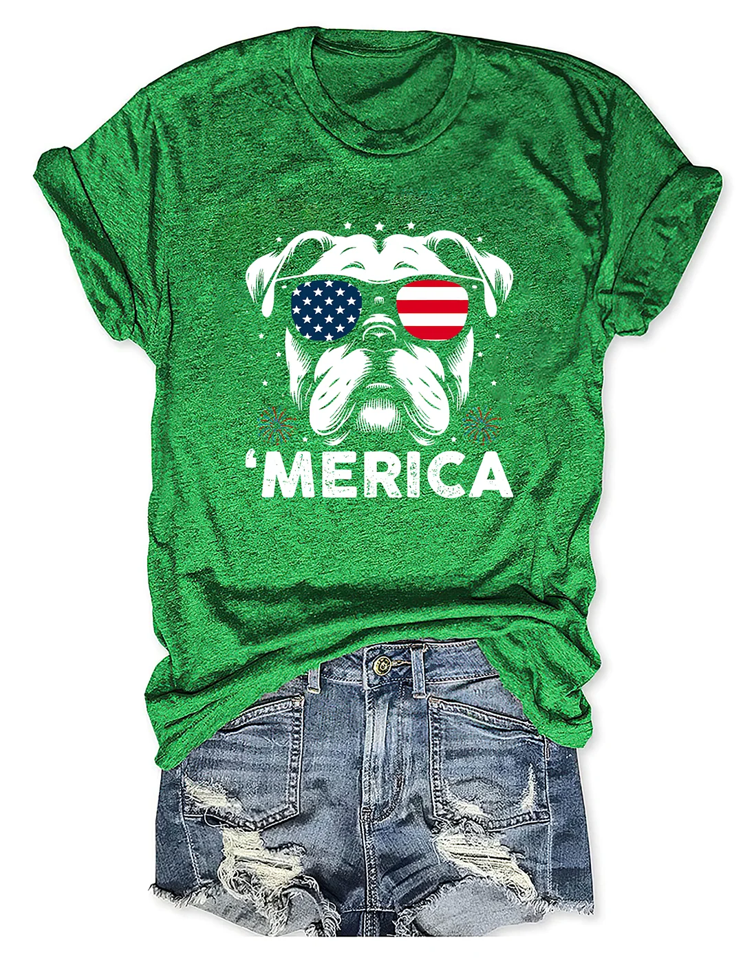 Bulldog 4th Of July T-shirt
