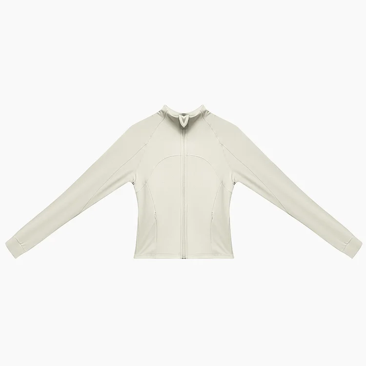 PASUXI OEM Workout Clothes Coat Stand Collar Pocket Running Stretch Tight Yoga Exercise Women's Clothing Tops huanwei