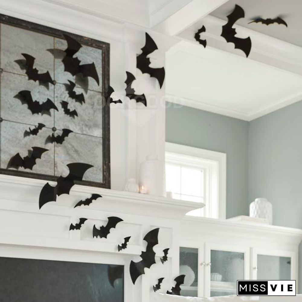 3D PVC Bat Wall sticker For Halloween Decoration