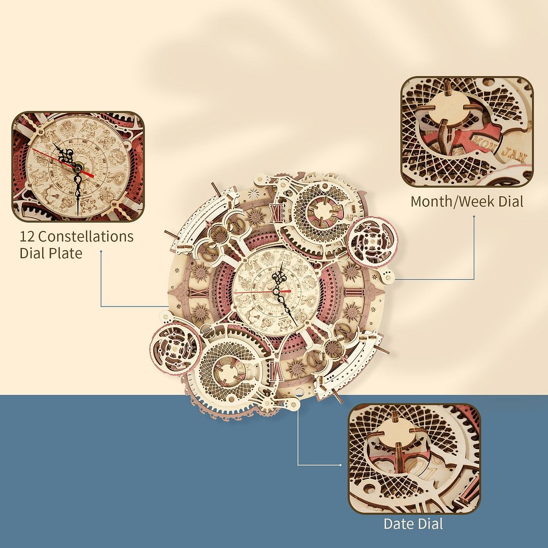 ROKR Zodiac Wall Clock: Mechanical Time Art Engine | ROKR Online