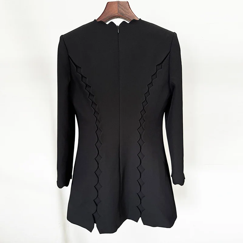 Nigikala Nigikala Star Fashion New Wavy V-Neck Bow Long-Sleeved Dress