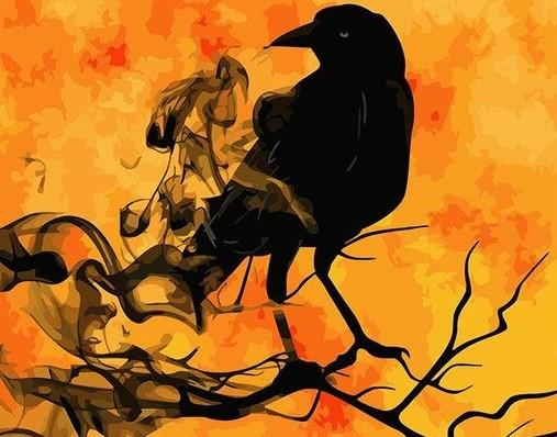 

Crow with Black Smoke – Paint By Numbers - 40*50CM, 501 Original