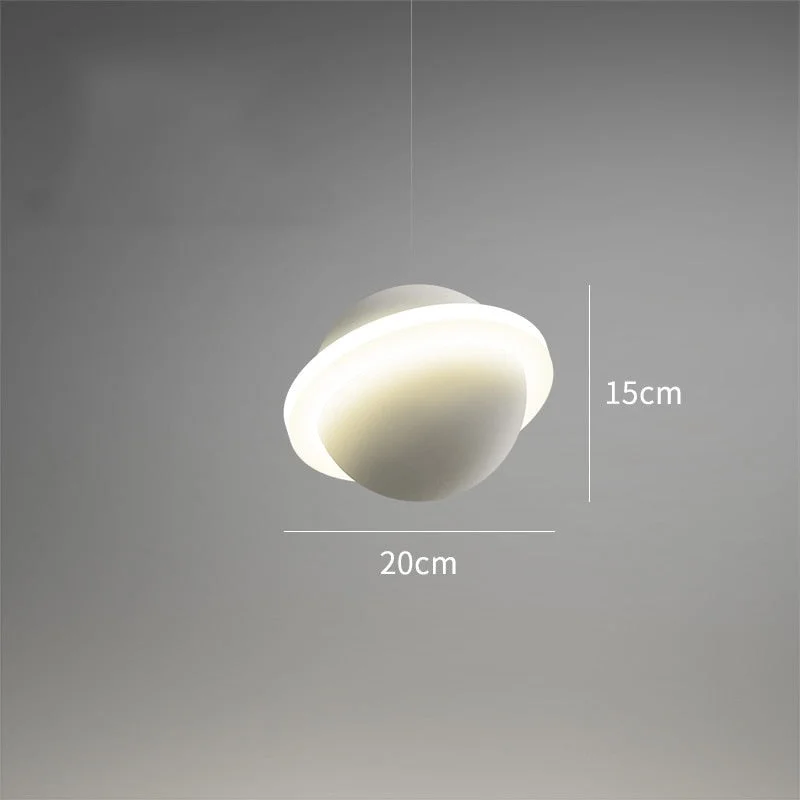 Nordic Designer Minimalist art Jupiter Ring LED pendant lights home ceiling lamp children's Room Decorative Bedroom pendant lamp