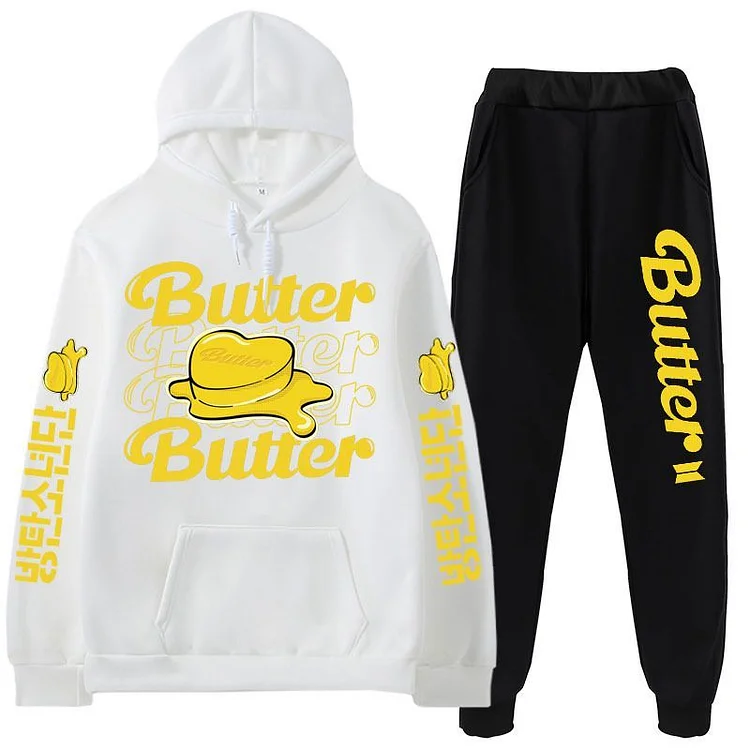 방탄소년단 Butter Creative Casual Hoodie Suit