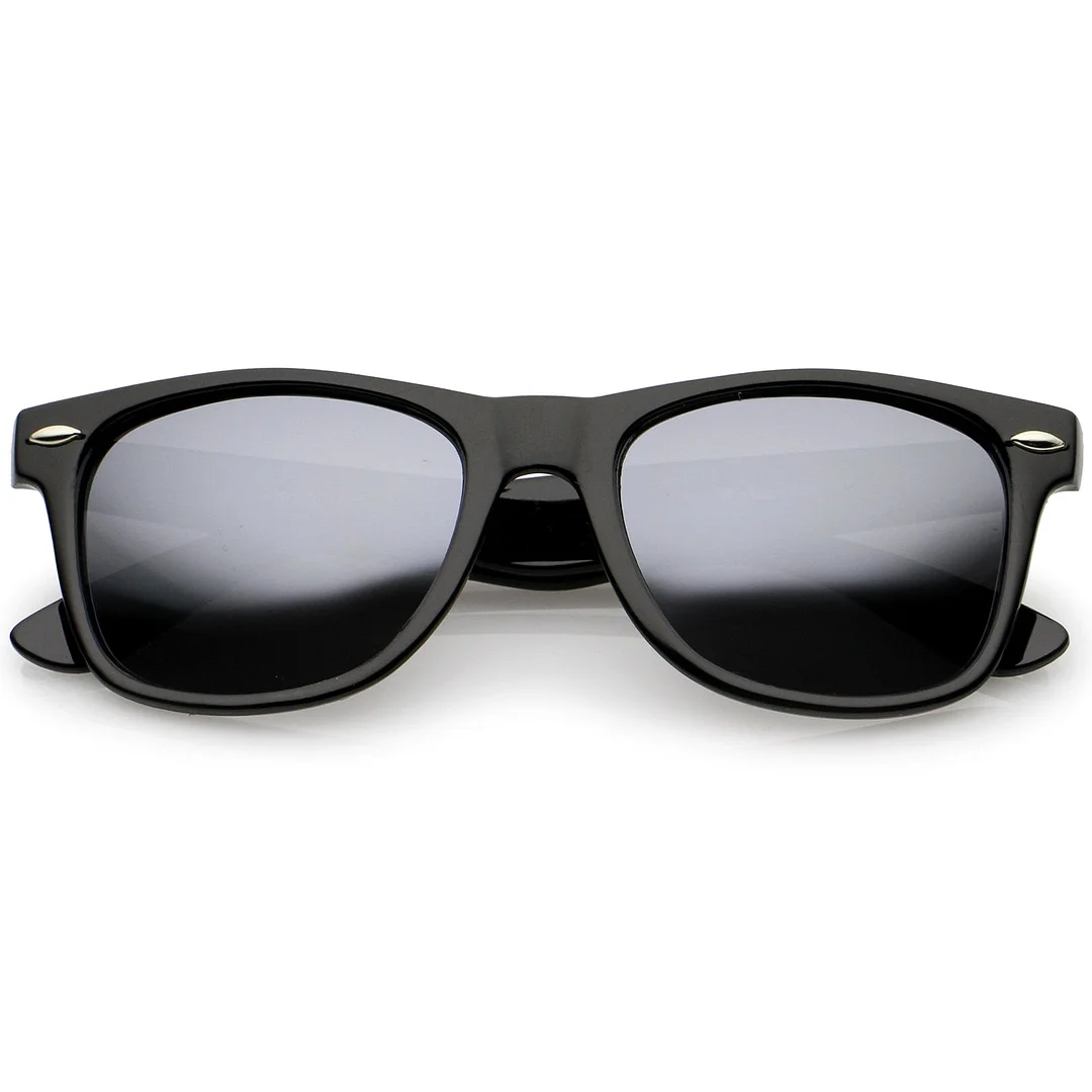 Retro Colored Mirror  Lens Square Horn Rimmed glasses 55mm