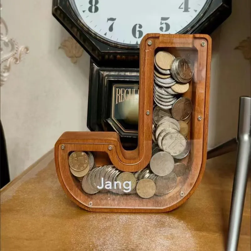 💰Personalized Large Wooden Kids Letter Piggy Bank | Best Christmas Gift🎁
