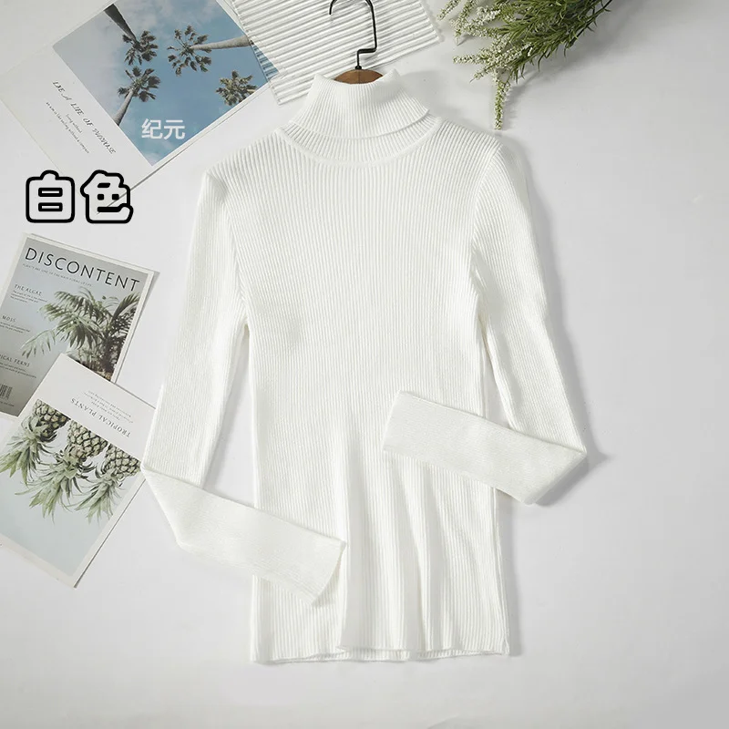 Uveng Uveng Sweater Woman With Bottom Shirt Autumn And Winter New Long Sleeves To Keep Warm Body Solid Color Knitted Shirt