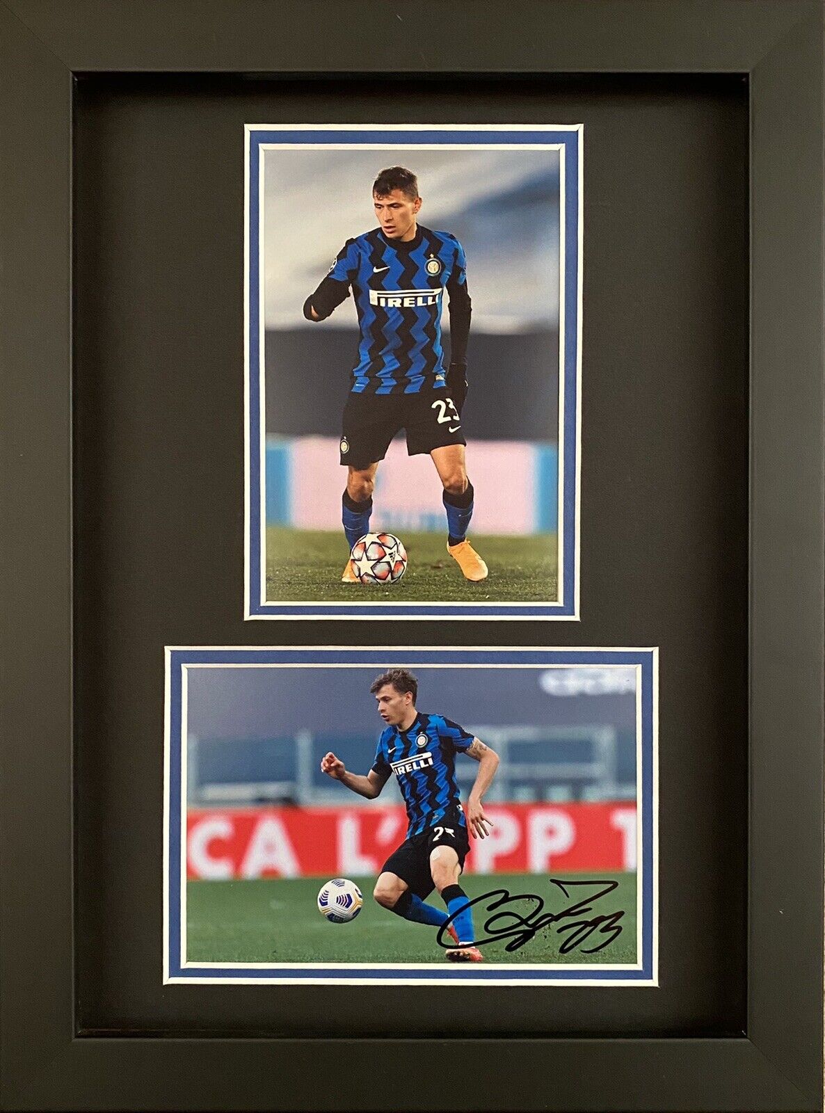 Nicolo Barella Genuine Signed Inter Milan Photo Poster painting In A4 Frame Display, See Proof