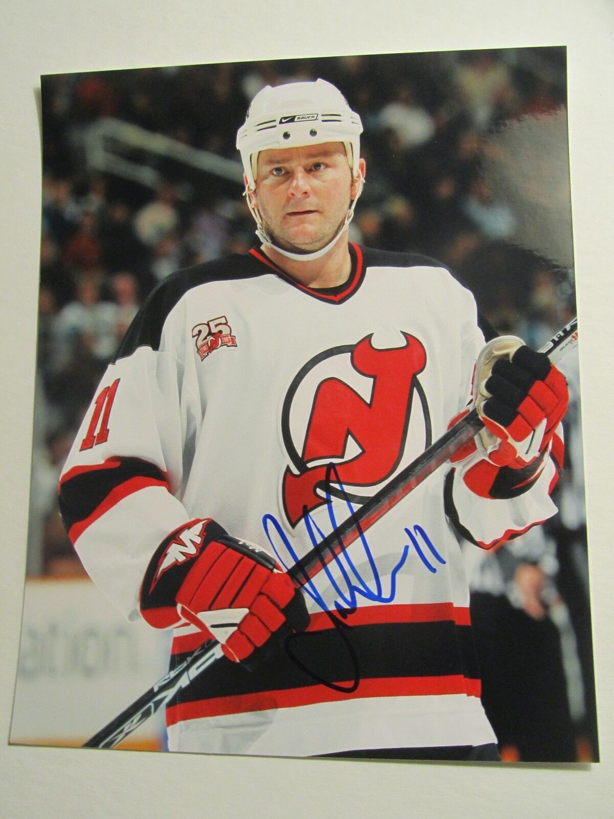 JOHN MADDEN AUTOGRAPH Photo Poster painting NEW JERSEY DEVILS USA signed GLOSSY 8x10 COA