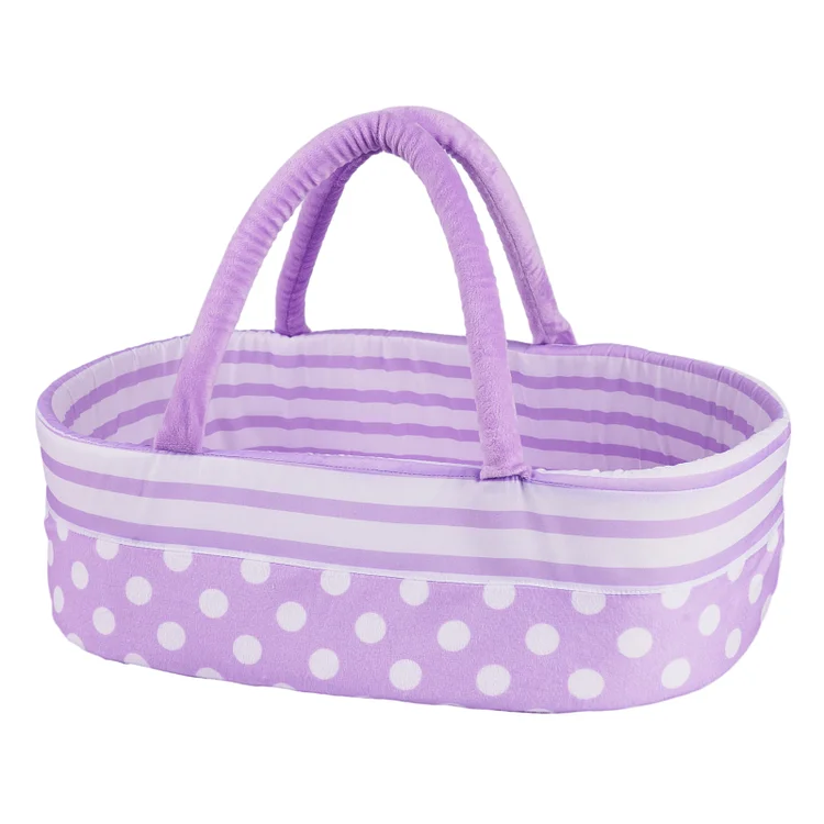  17"- 22" Purple Basket Reborn Baby Doll Accessories Set - Reborndollsshop®-Reborndollsshop®
