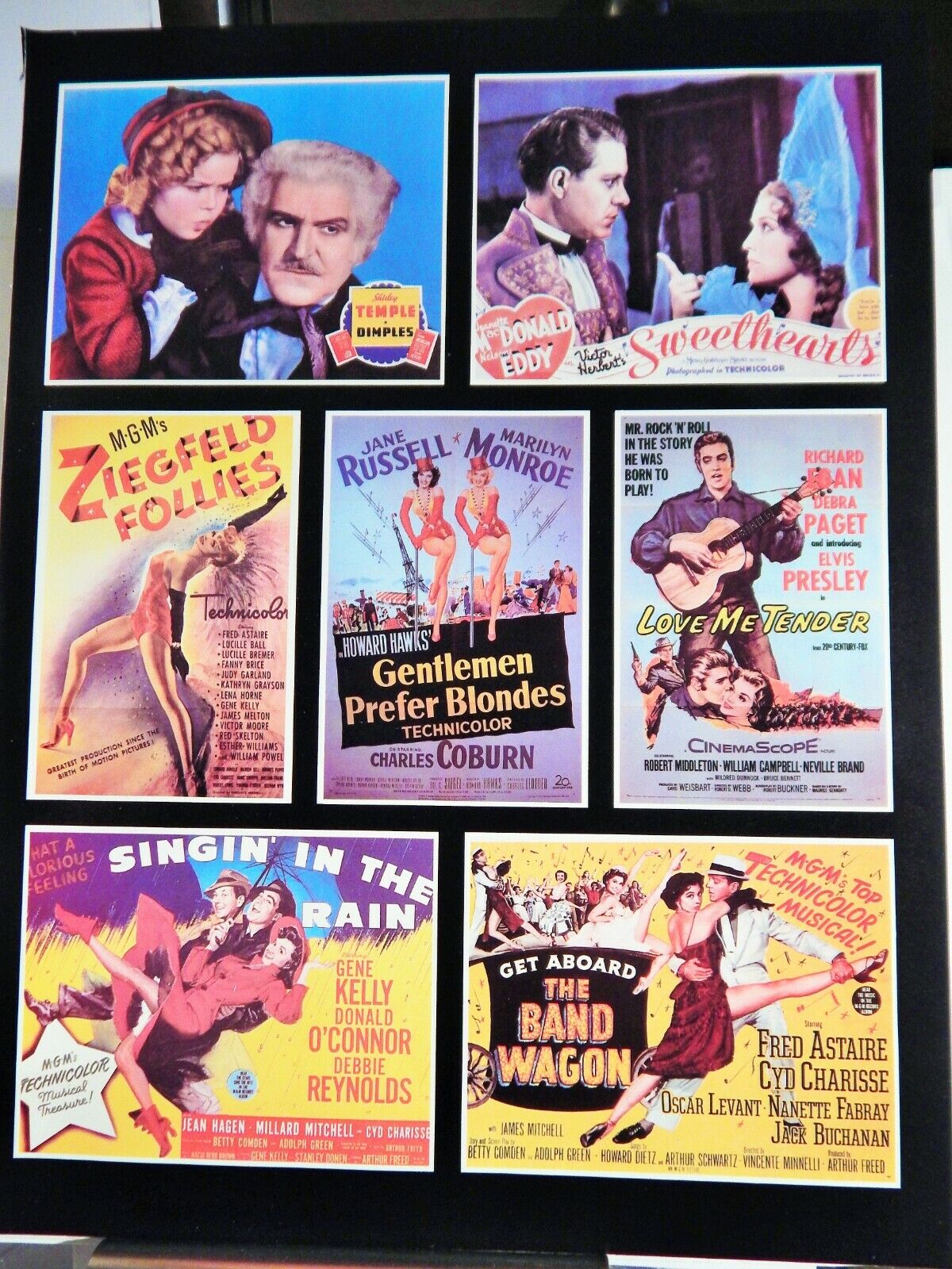 SHIRLEY TEMPLE / MARILYN MONROE/ ELVIS/ ASTAIRE MOVIE Photo Poster painting (1985 reprint)