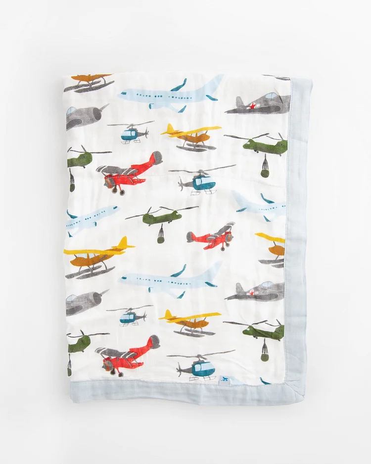Deluxe Muslin Baby Quilt - Air Show