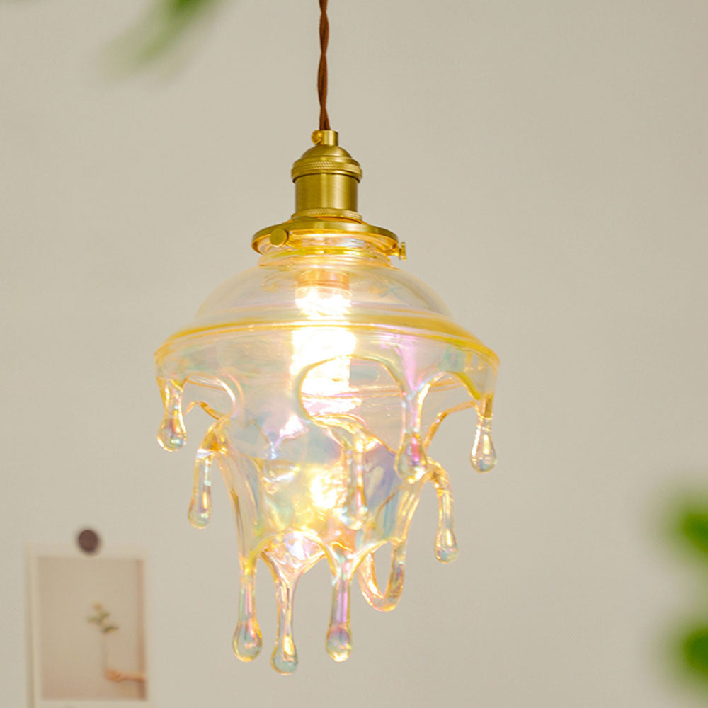 Vintage Colorful Water Drop Pendant Light