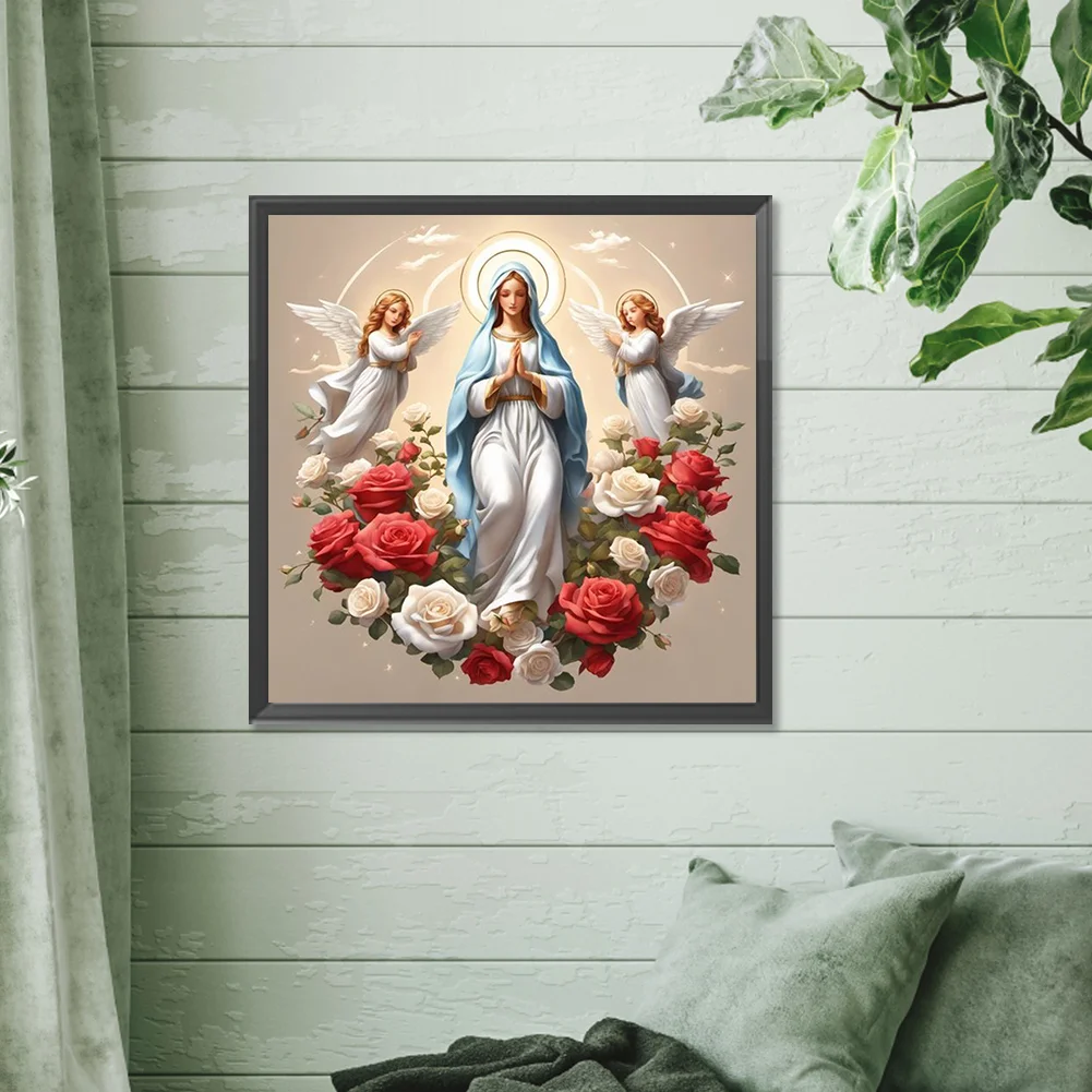 Diamond Painting - Full Round Drill - Virgin Mary(Canvas|30*30cm)