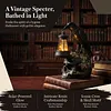 Resin Crow Skull Lamp Gothic Crow Night Light Handcrafted Retro Skull Lamp