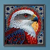 Eagle3, kit de peinture en diamant partiel DIY de forme sp&eacute;ciale Eagle3, 30x30cm