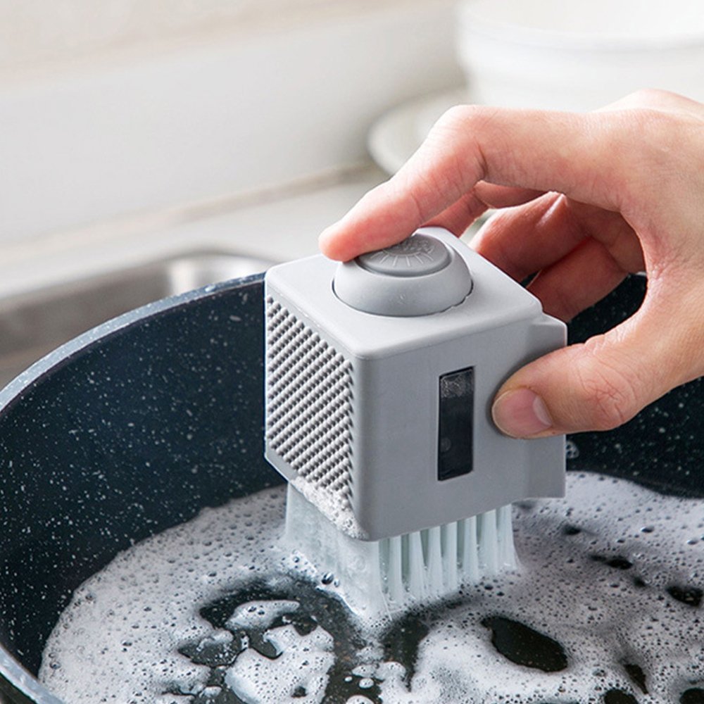 Square Silicone Press Pot Brush