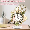 Acrylic Special Shape Flower Bird Diamond Painting Clock Ornaments Kit