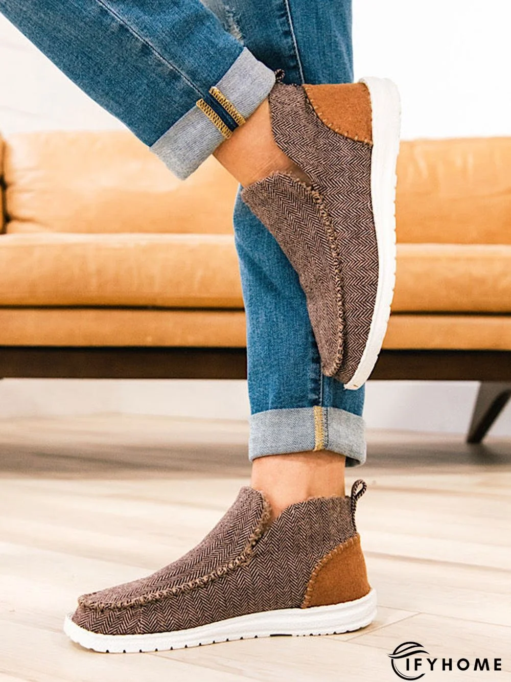 Womens's Warm Lined Slip On Canvas Shoes | IFYHOME