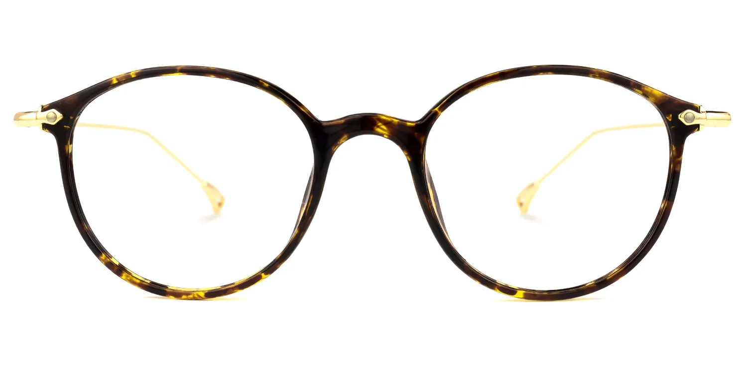 Fayth Gelb-Tortoise Rund Brille Gelb-Tortoise