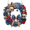Diamond Painting Acrylic Halloween Pumpkin Wreath Hanging Pendant Kit for Decoration
