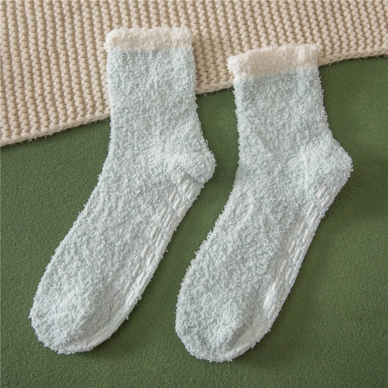 Women’s Slippers Garter Belt Grip Anti-slip Socks Dispensing Coral Velvet Socks Tube Floor Crew