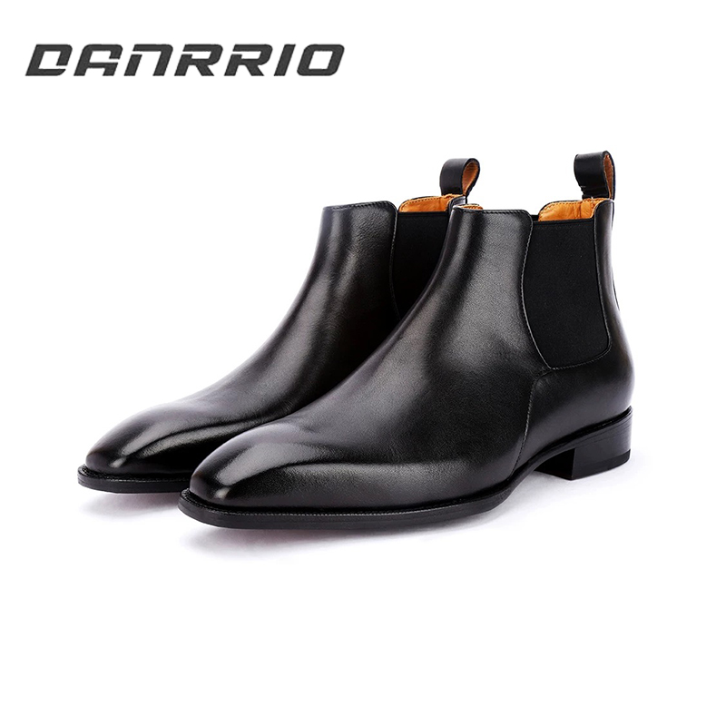 DANRRIO Luxury Piano Bottom Museum Calf Chelsea British Vintage Goodyear Craft High Top Leather Boots DANRRIO.COM DANRRIO