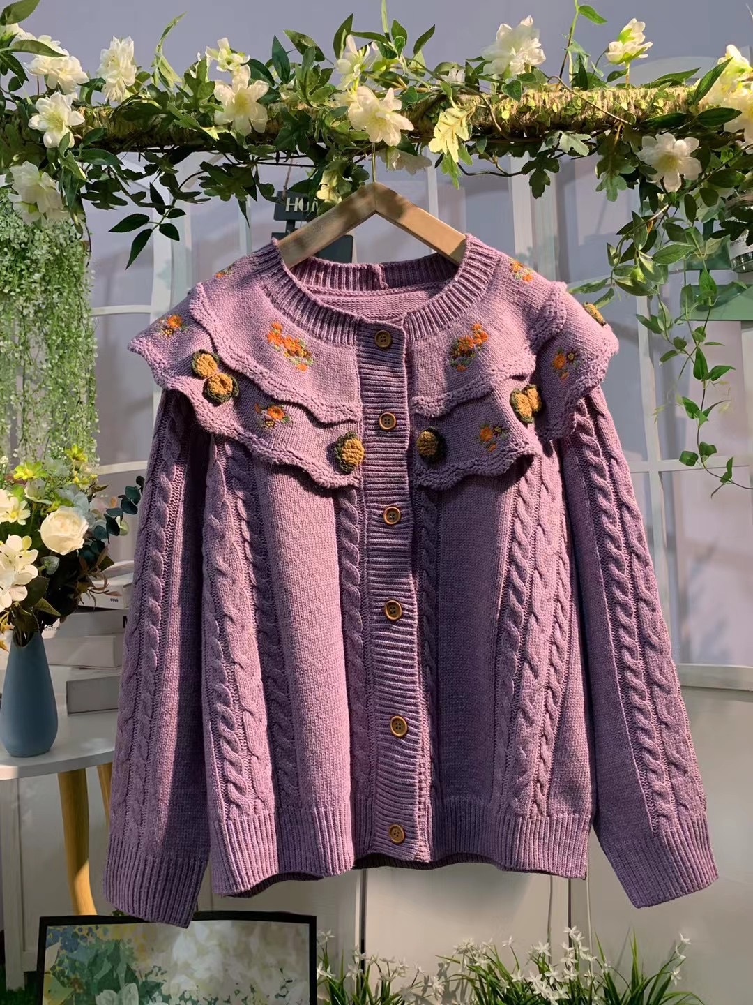 Chicfifth Sweater Women Winter Long Sleeve High Quality Autumn Vintage Top Knitted Cardigan