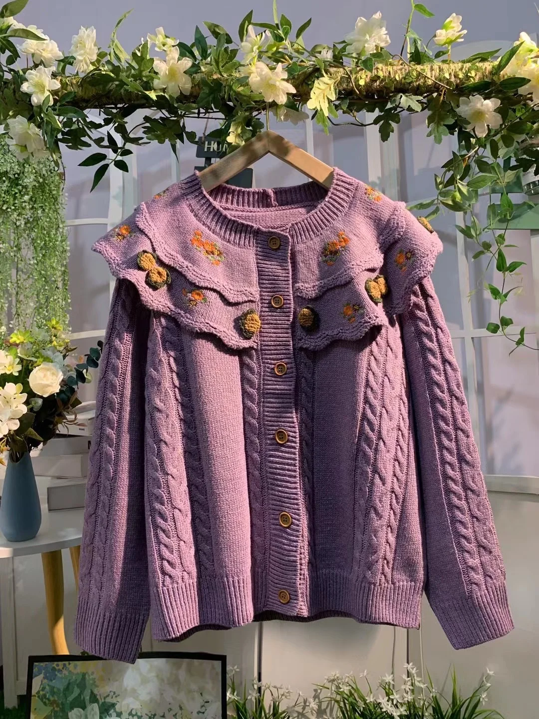 Chicfifth Sweater Women Winter Long Sleeve High Quality Autumn Vintage Top Knitted Cardigan