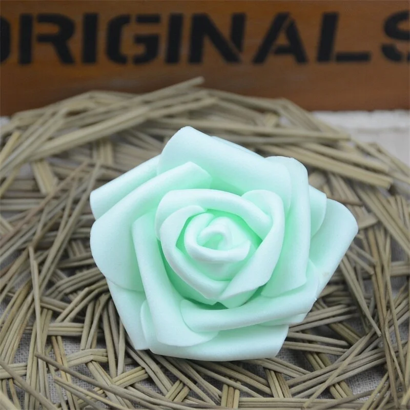 10pcs 6cm PE Foam Artificial Rose Flower Heads For Wedding Home Party Decoration DIY Garland Craft supplies Fake Flowers Ball