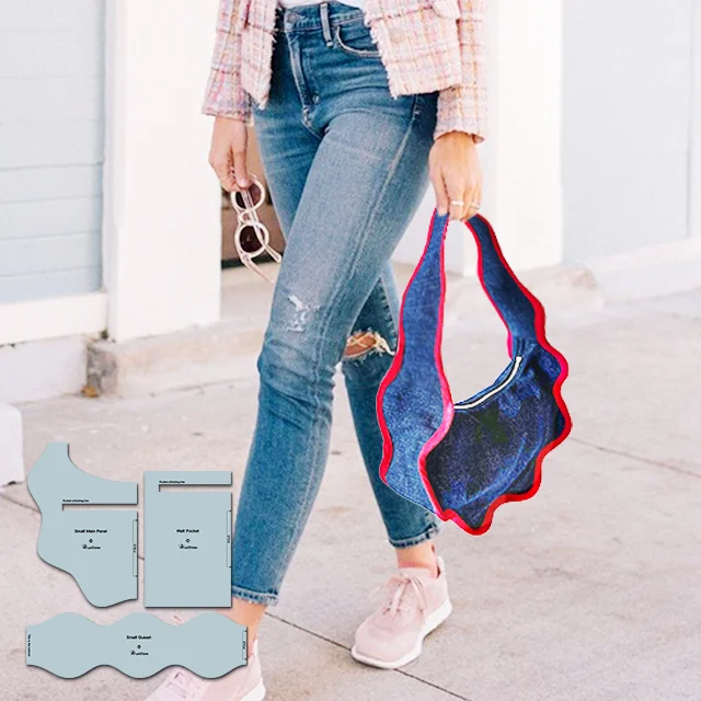 Creative Wave-Shaped Bag Template + Production Instructions