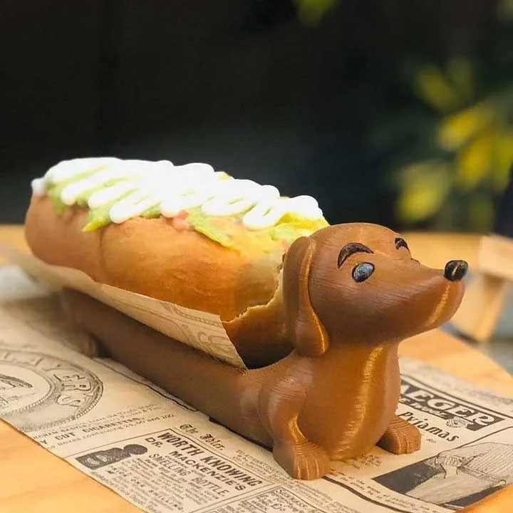 Dachshund Tray - Unique Cute Dachshund Shaped Hot Dog Dish Tray