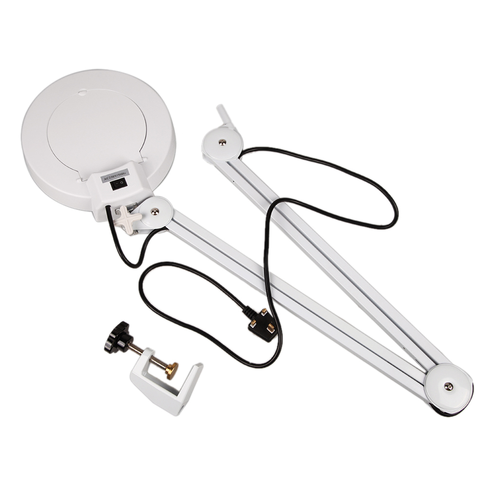 

Desk Magnifying Lamp Light Beauty 5 Diopter Magnification Magnifier Clamp -94602, 501 Original